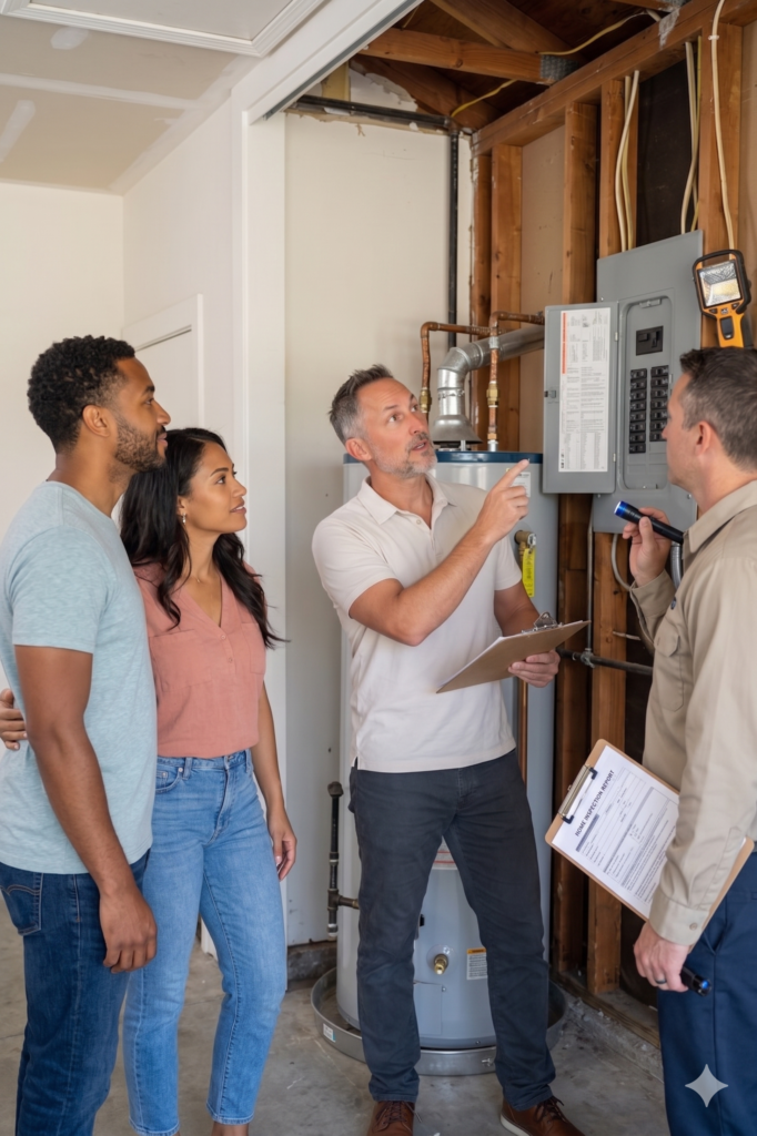 The Moreno Group Real Estate Professionals guiding veteran and military homebuyers through the home inspection process in Leavenworth, Kansas, helping families near Fort Leavenworth make confident and informed real estate decisions.